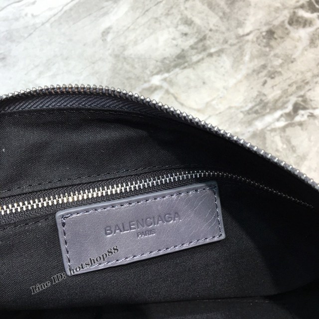 Balenciaga專櫃爆款黑色男士手拿包 巴黎世家經典機車系手包 fyj1064